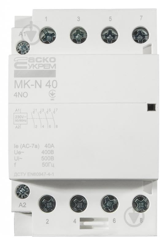 Контактор АСКО-Укрем КМ MK-N 4P 40A 4NO 220V A0040030033 - фото 1