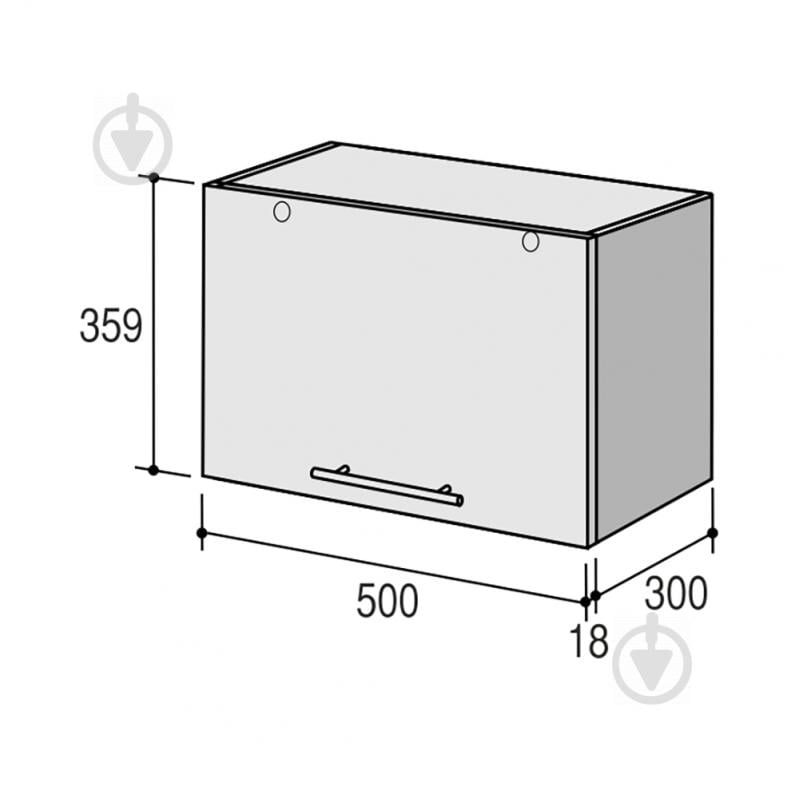 Шафа верхня Руна МВ 500x359x300 мм грозове небо мат/білий ROKO - фото 3