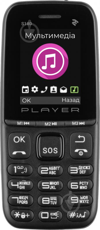 Мобільний телефон 2E S180 2021 Dual SIM black - фото 2