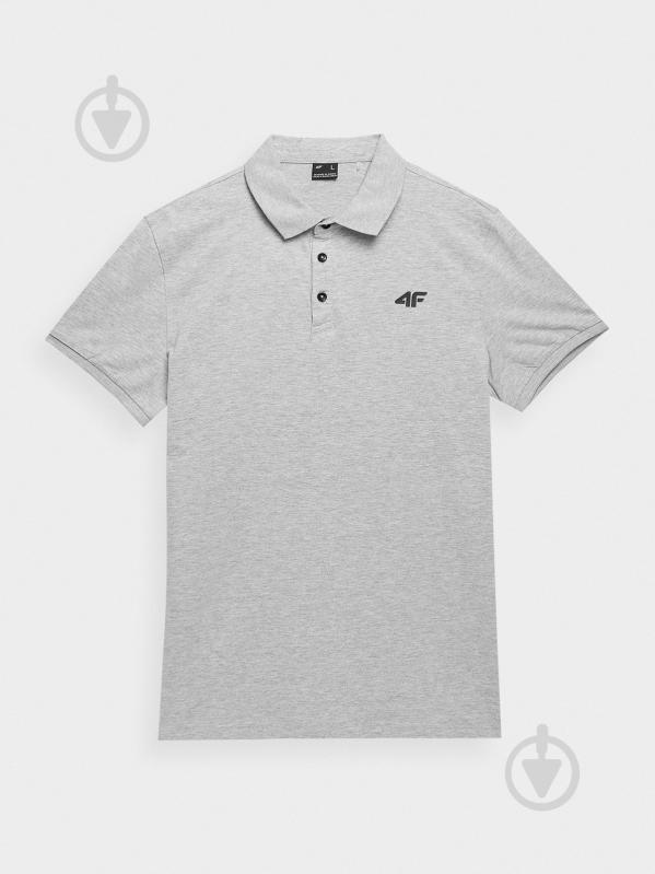 Поло 4F POLO SHIRT M038 4FSS23TPTSM038-27M р.XL серый - фото 1