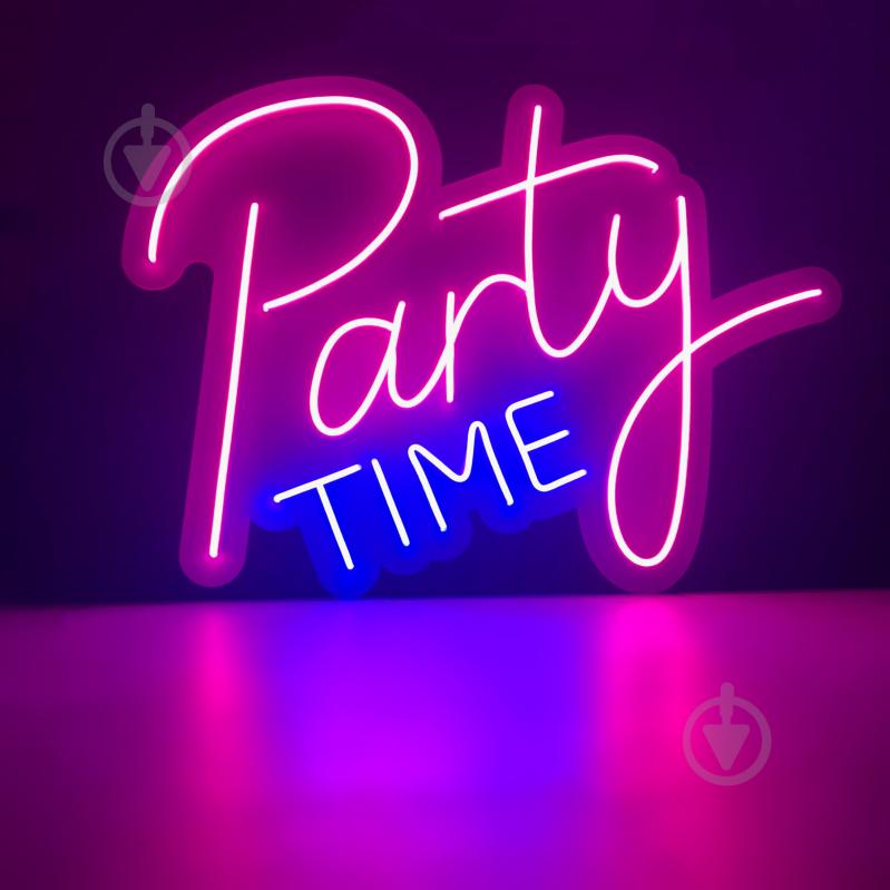 Неоновая вывеска ArtEco Light Party Time 53 Вт 577x800 мм разноцветный (RGB) - фото 1