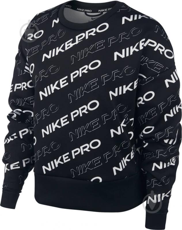 Світшот Nike W NP CLN FLEECE CREW PRT CJ3588-010 р. M чорний - фото 1