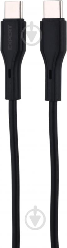 Кабель Expert USB-C to USB-C 60W Power Delivery 1 м black - фото 1