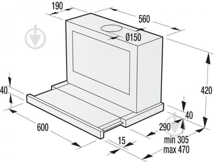 Вытяжка Gorenje BHP623E8X встраиваемая - фото 2