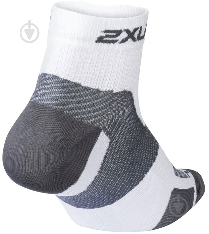 Носки 2XU Vectr Ultralight 1/4 Crew Socks р.S UA7028e_WHT/GRY р.35-37,5 белый - фото 2