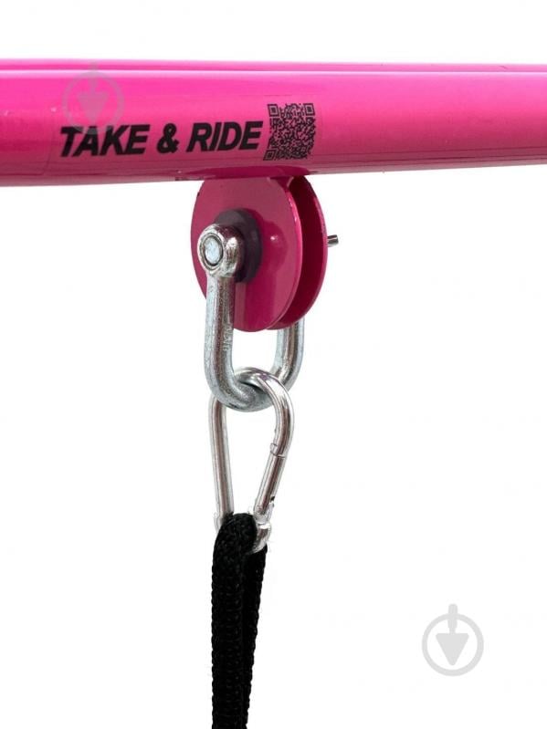 Гойдалка TAKE&RIDE baby swing home рожева - фото 4