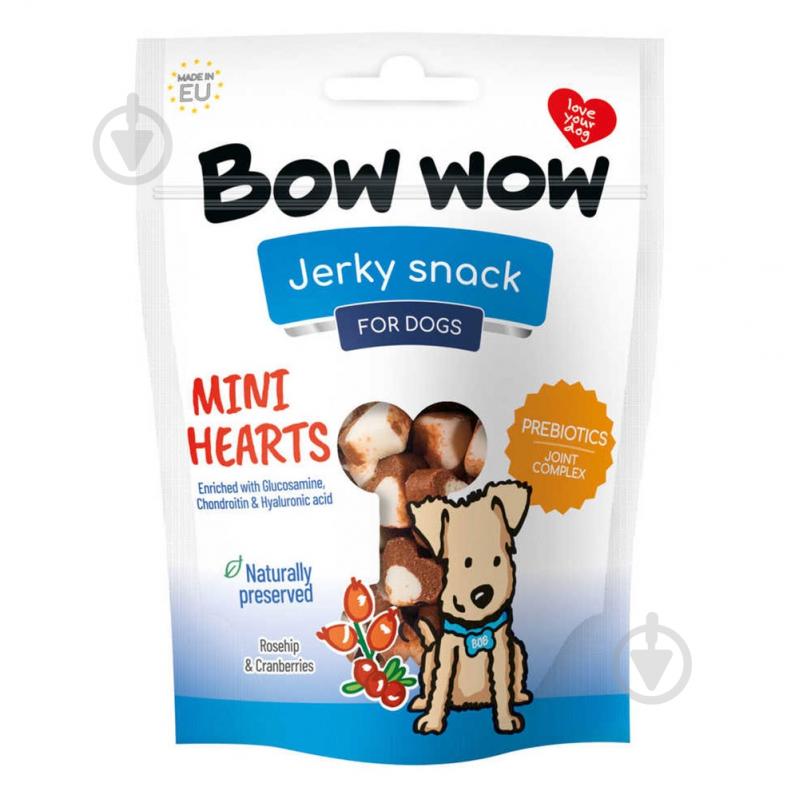 Лакомство для собак Bow wow Мини-сердечки 80 г - фото 1 Лакомство для собак Bow wow Мини-сердечки 80 г - фото 1