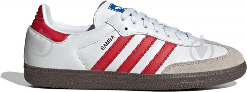 Кроссовки мужские демисезонные Adidas SAMBA OG IG1025 р.42 2/3 белые с красным - фото 1