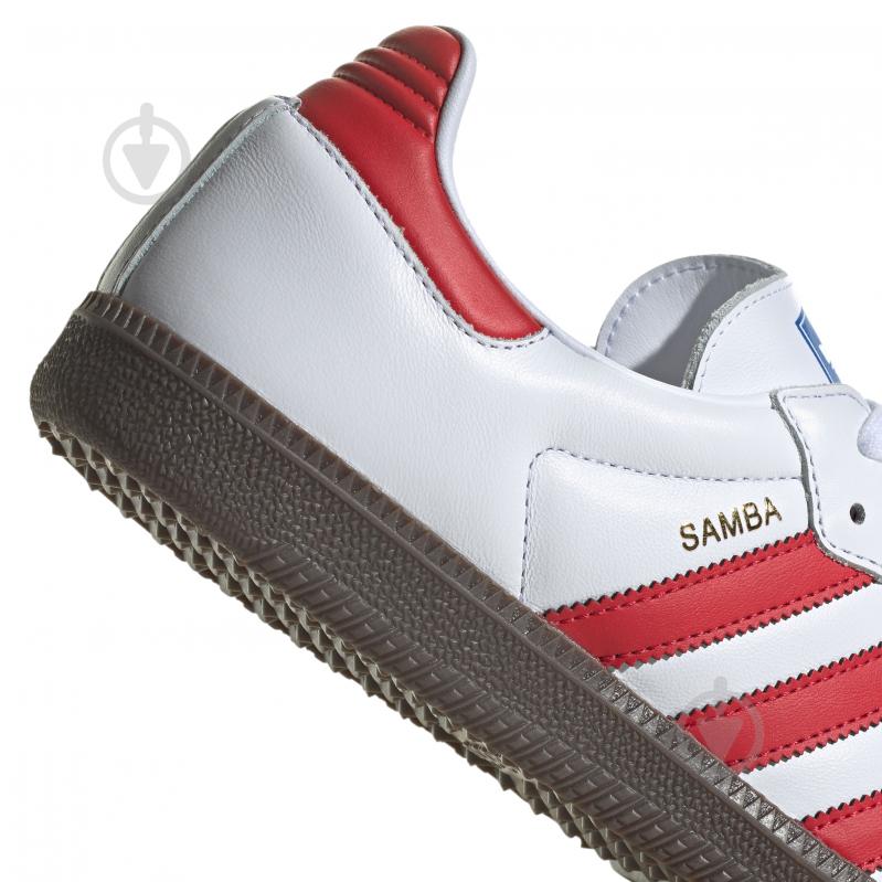 Кроссовки мужские демисезонные Adidas SAMBA OG IG1025 р.42 2/3 белые с красным - фото 7