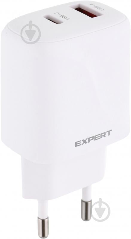 Сетевое зарядное устройство Expert L158 20WPD USB-C 18WQC3.0 USB-A White - фото 2