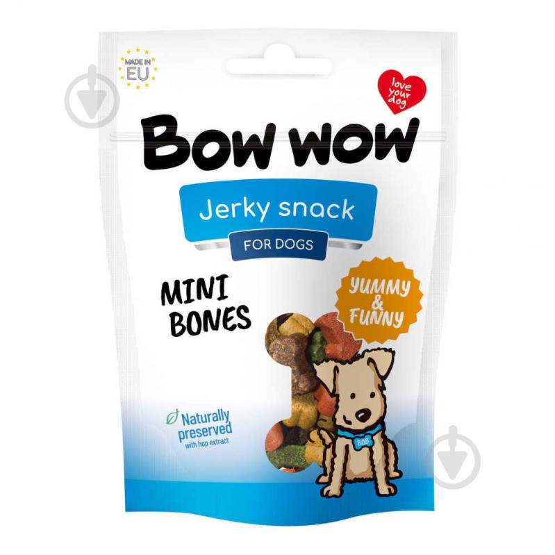 Ласощі для собак Bow wow Мінікісточки 90 г - фото 1