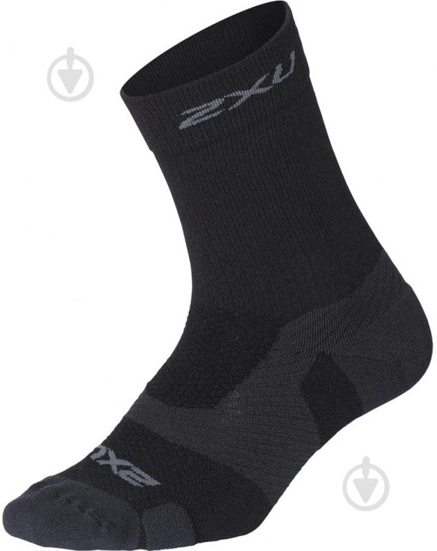 Шкарпетки 2XU Vectr Light Cushion Crew Socks р.M UA7005e_BLK/TTM р.38-41,5 чорний - фото 1