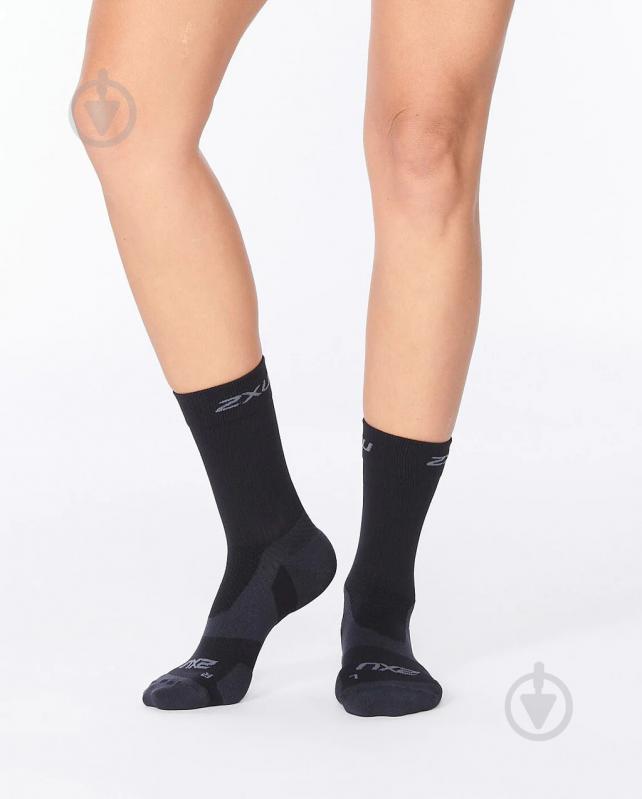 Шкарпетки 2XU Vectr Light Cushion Crew Socks р.M UA7005e_BLK/TTM р.38-41,5 чорний - фото 3