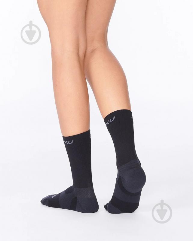 Носки 2XU Vectr Light Cushion Crew Socks р.XL UA7005e_BLK/TTM р.46,5-48,5 черный - фото 4