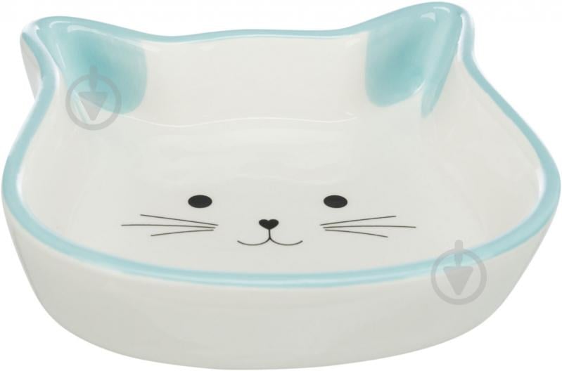 Миска Trixie для котів у формі котячої мордочки керамічна 12 см 0.25 л (24494) - фото 1