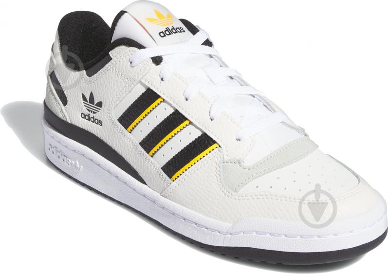 Кросівки чоловічі демісезонні Adidas FORUM LOW CL IH7906 р.42 2/3 білі із чорним - фото 3