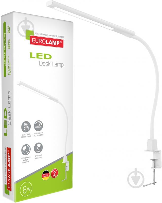 Настільна лампа Eurolamp dimmable 8 Вт білий LED-TLS-8W(white) - фото 1