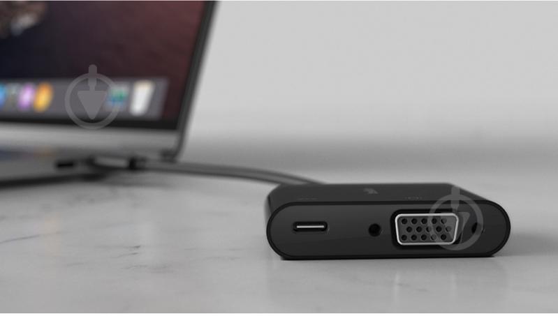 Адаптер Belkin USB Type-C – VGA чорний (AVC001BTBK) USB-C - VGA 60W PD, black - фото 5