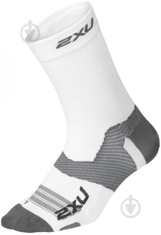 Шкарпетки 2XU Vectr Light Cushion Crew Socks р.M UA7005e_WHT/GRY р.38-40 білий - фото 1