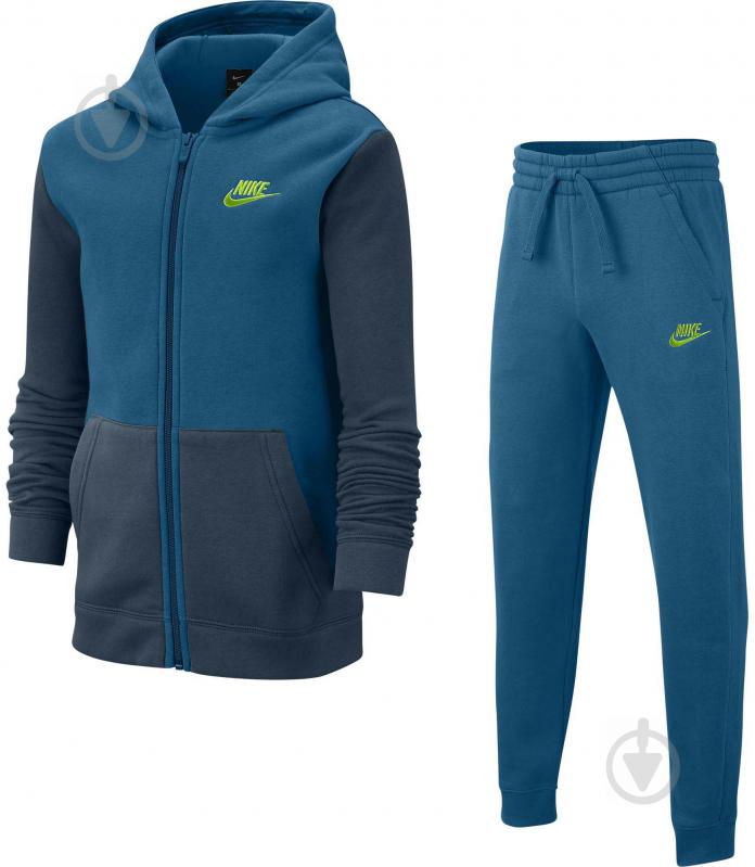 Спортивный костюм Nike B NSW CORE BF TRK SUIT BV3634-301 р. M голубой - фото 1