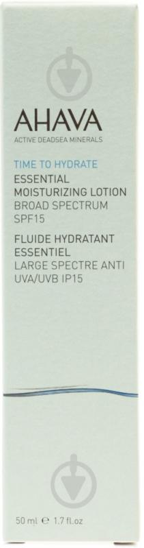 Лосьйон денний AHAVA Time to Hydrate Essential Moisturizing Lotion SPF 15 50 мл - фото 3 Лосьйон денний AHAVA Time to Hydrate Essential Moisturizing Lotion SPF 15 50 мл - фото 3