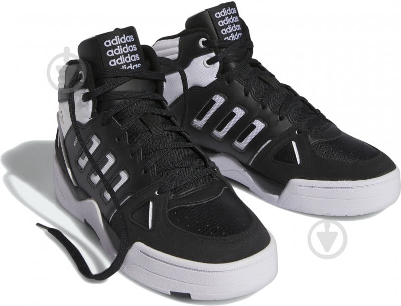 Кросівки чоловічі демісезонні Adidas MIDCITY MID IE4465 р.42 2/3 чорні із білим - фото 3