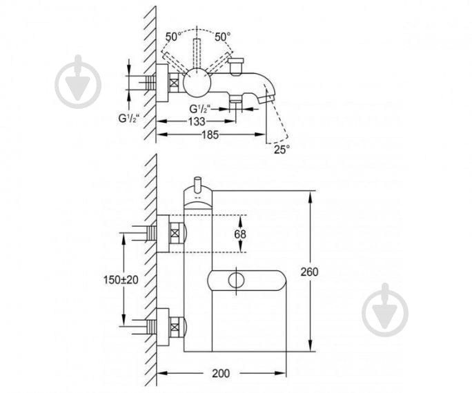 Смеситель для ванны Steinberg 107 1100 - фото 2