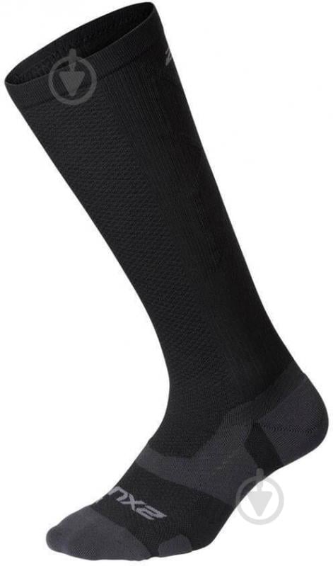 Носки 2XU Vectr L.Cush Full Length Socks р.L1 (икра 36-40 см) UA5155e_BLK/TTM р.42-46 черный - фото 2