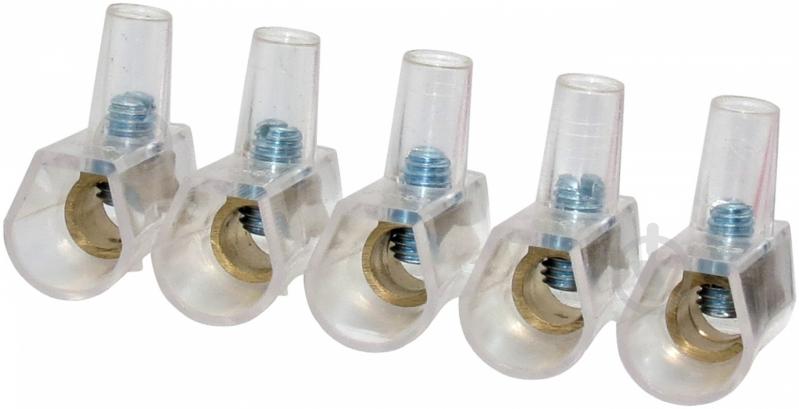 Клемна колодка тупикова EMT 5-полюсна 2,5 мм 3А прозорий - фото 1