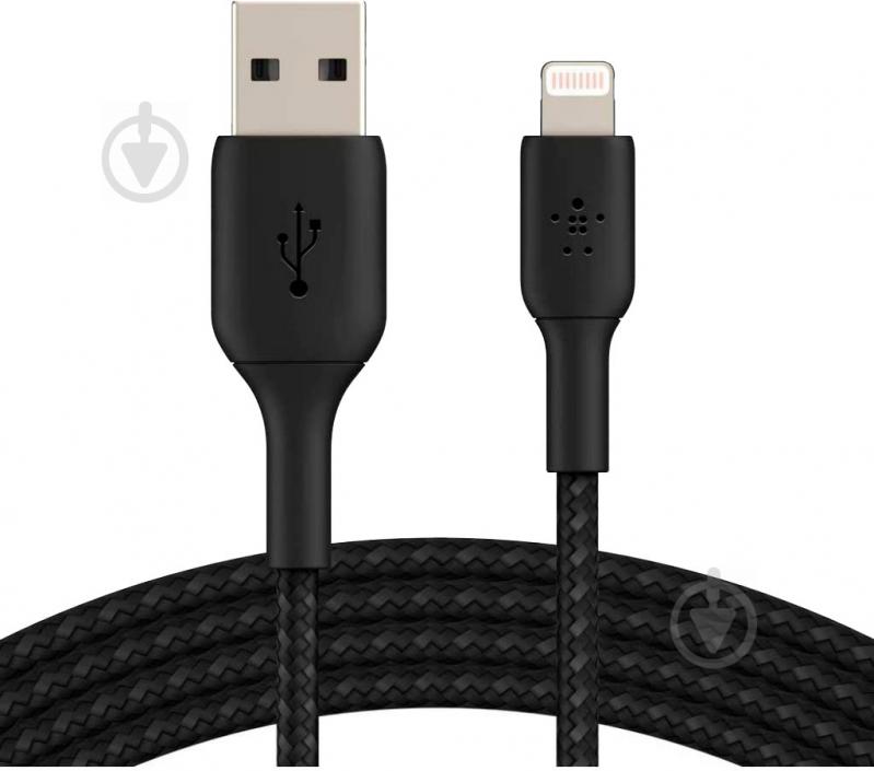 Кабель Belkin Lightning – USB 0,15 м чорний (CAA002BT0MBK) - фото 3