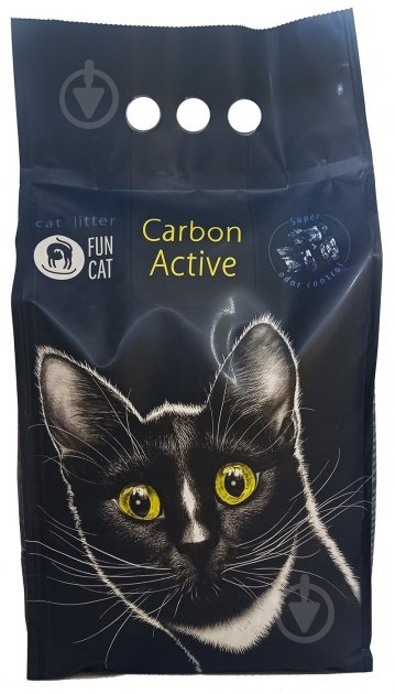 Наполнитель для кошачьего туалета Fun Cat Carbon Active с активируванным углем 5 л - фото 1