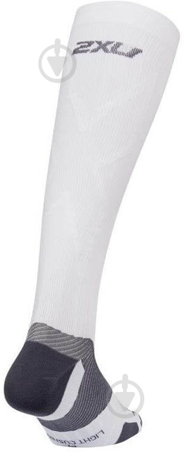 Носки 2XU Vectr L.Cush Full Length Socks р.S UA5155e_WHT/GRY р.35-37,5 белый - фото 1