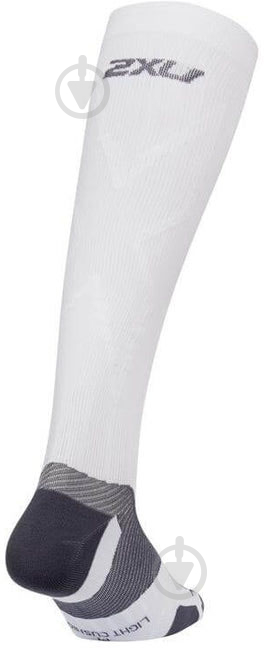 Шкарпетки 2XU Vectr L.Cush Full Length Socks р.M2 (литка 38-43 см) UA5155e_WHT/GRY р.38-41,5 білий - фото 1