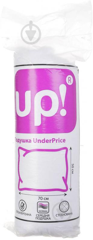 Подушка стебнована біла 50х70 см UP! (Underprice) - фото 1