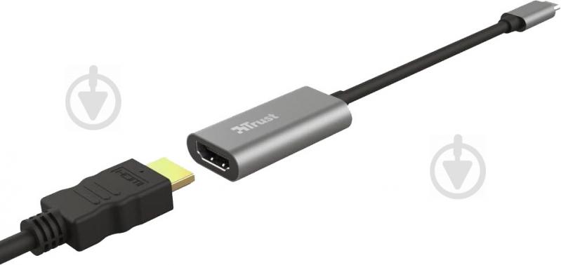 Переходник Trust USB Type-C – HDMI 0,2 м серый (23774) - фото 3