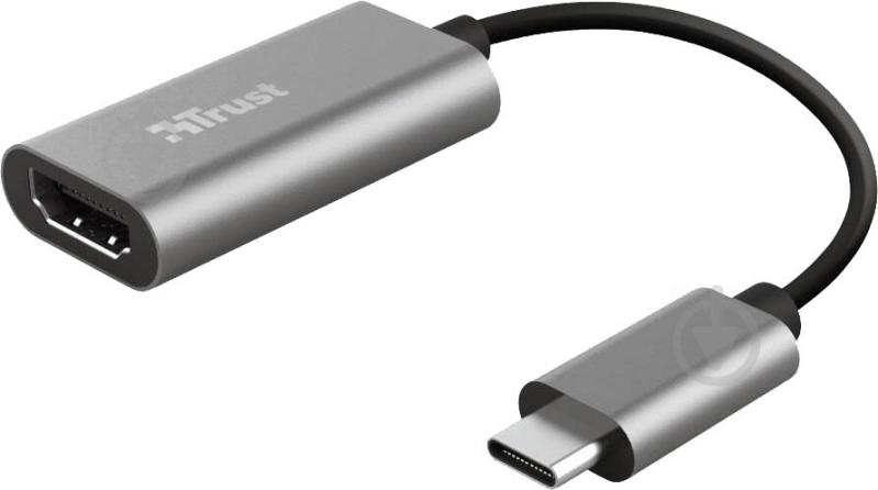 Переходник Trust USB Type-C – HDMI 0,2 м серый (23774) - фото 1