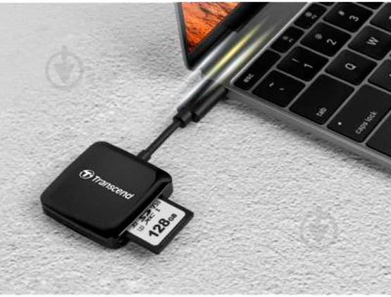 Кардридер Transcend USB 3.2 Gen 1 Type-C SD/microSD Black (TS-RDC3) - фото 4