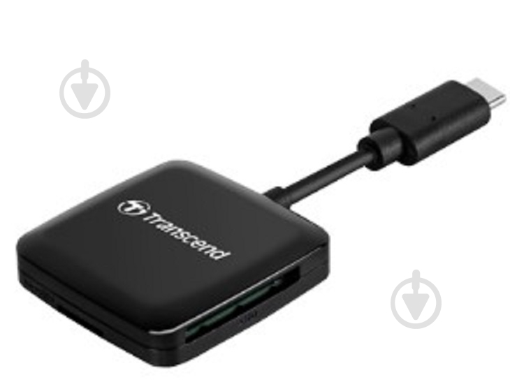 Кардридер Transcend USB 3.2 Gen 1 Type-C SD/microSD Black (TS-RDC3) - фото 3