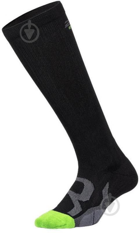 Шкарпетки 2XU Comp Socks for Recovery р.M2 (литка 38-43 см) UA5691e_BLK/GRY р.38-40 чорний - фото 2