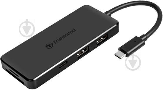 USB-хаб Transcend Type-C HUB 6 ports microSD/SD Black (TS-HUB5C) - фото 2