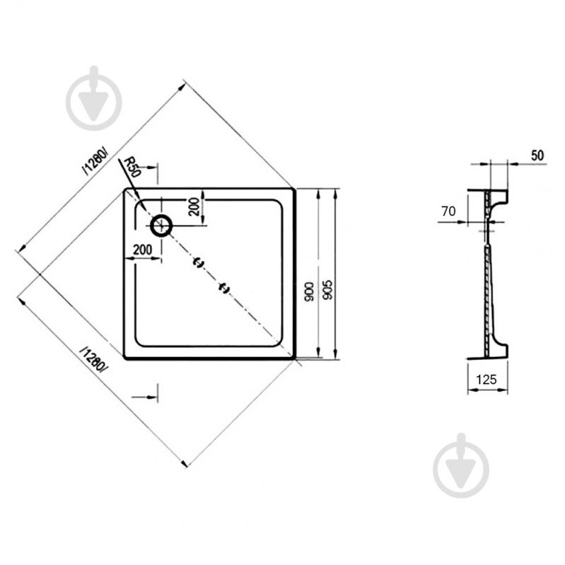 Поддон акриловый Ravak Modena 90 SL - фото 2