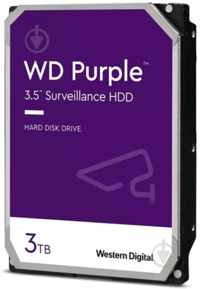 Жесткий диск WD Western Digital Purple 3 ТБ 3,5" SATA (WD33PURZ) purple - фото 1