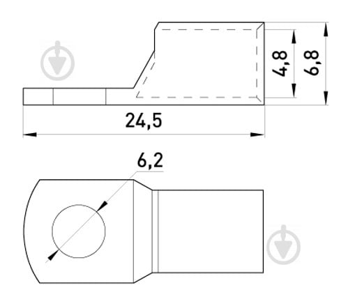 Наконечник кабельный E.NEXT е.end.stand.sc.10 медный 10 кв.мм 5 шт. S040001 - фото 2