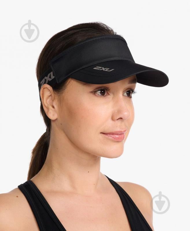 Кепка 2XU Performance Visor UQ6165f_BLK/BLK OS чорний - фото 5