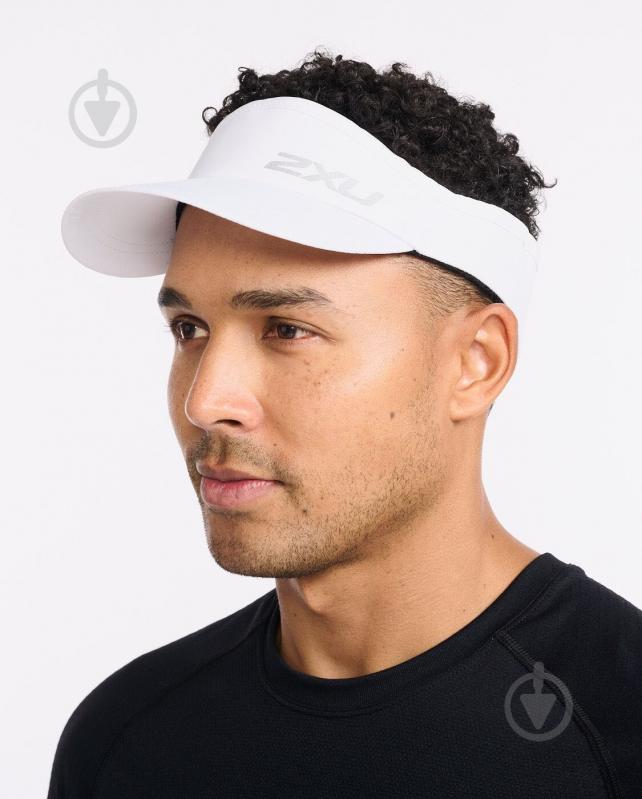 Кепка 2XU Run Visor UQ5686f_WHT/WHT OS белый - фото 1