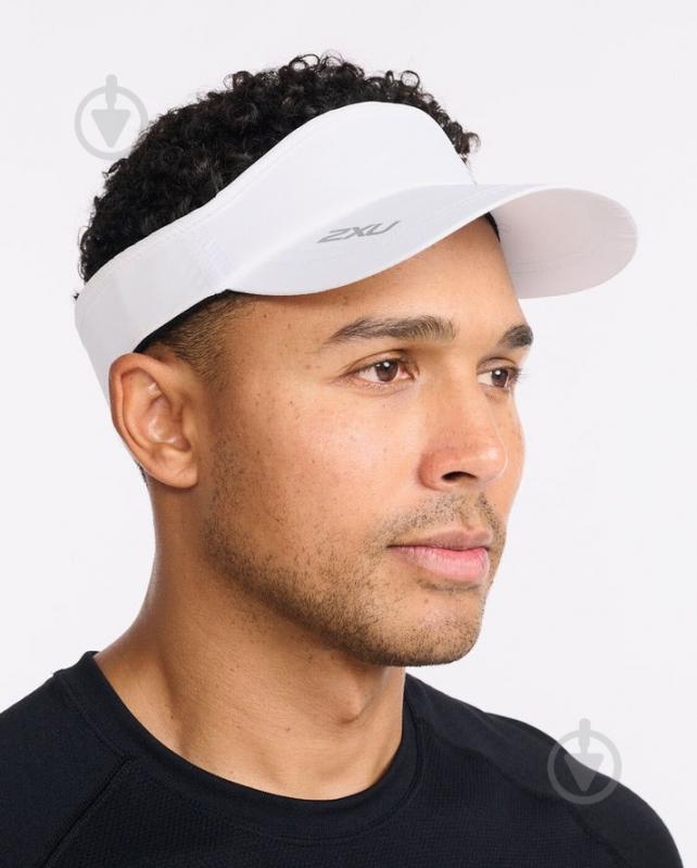 Кепка 2XU Run Visor UQ5686f_WHT/WHT OS белый - фото 2