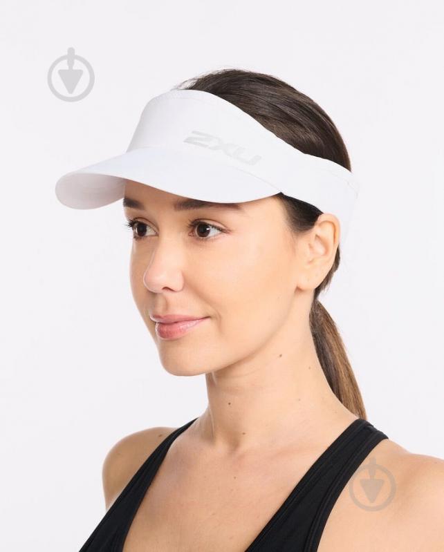 Кепка 2XU Run Visor UQ5686f_WHT/WHT OS белый - фото 4