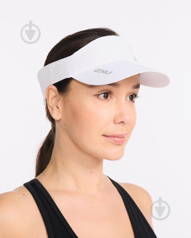 Кепка 2XU Run Visor UQ5686f_WHT/WHT OS белый - фото 5