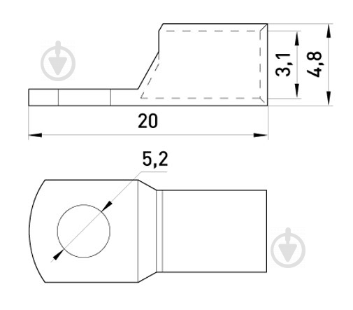 Наконечник кабельный E.NEXT e.end.stand.c.4 медный луженый 4 кв.мм 5 шт. S19014 - фото 2