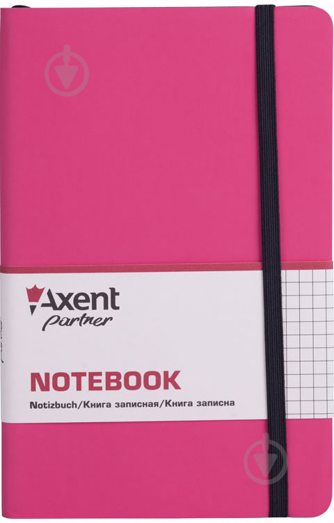 Книга для записей Partner Soft, 125 * 195, 96л, кл, розовая Axent - фото 2